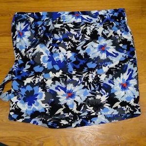 LANE BRYANT BELTED FLORAL PENCIL SKIRT SZ 28 3X